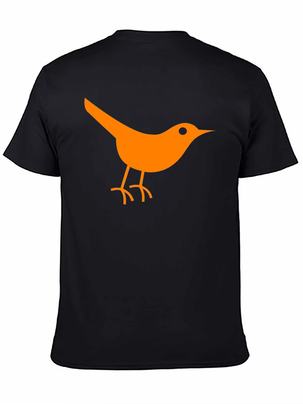 Orange Bird Graphic Black T-Shirt product image 4
