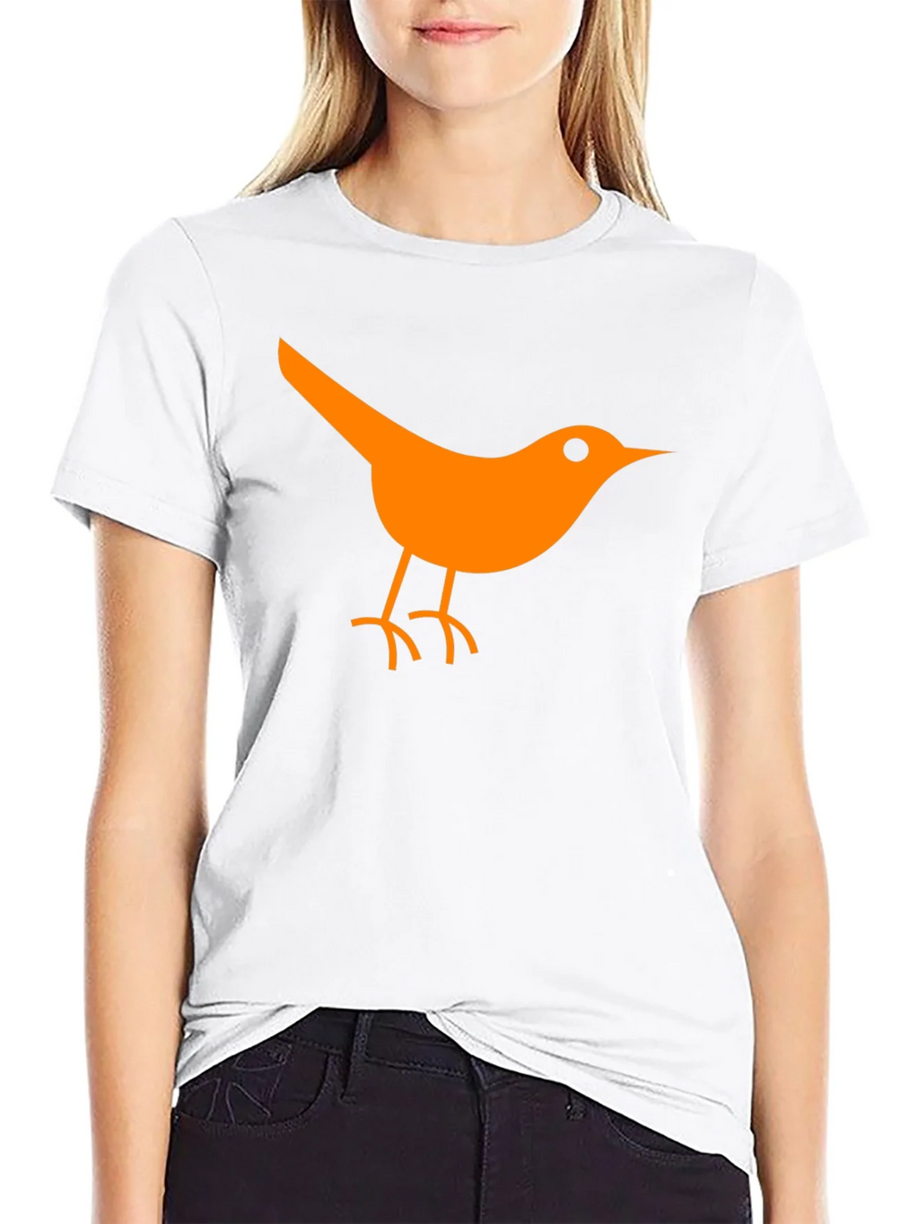 Orange Bird Graphic Black T-Shirt product image 8