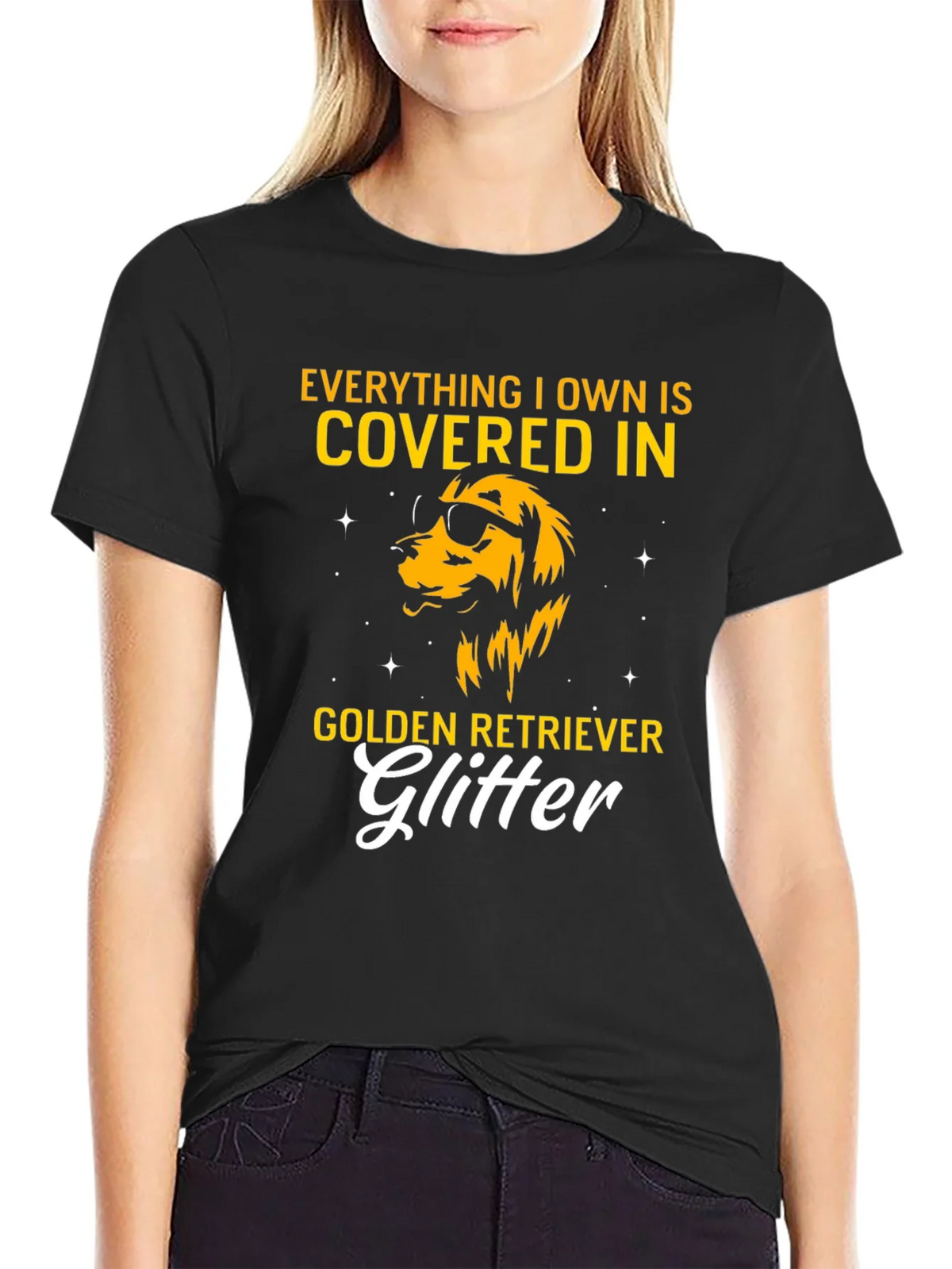 Golden Retriever Glitter T-Shirt product image 2