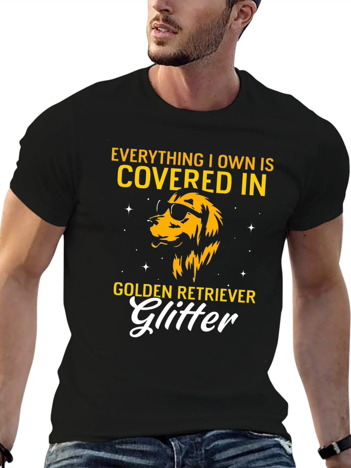 Golden Retriever Glitter T-Shirt product image 6