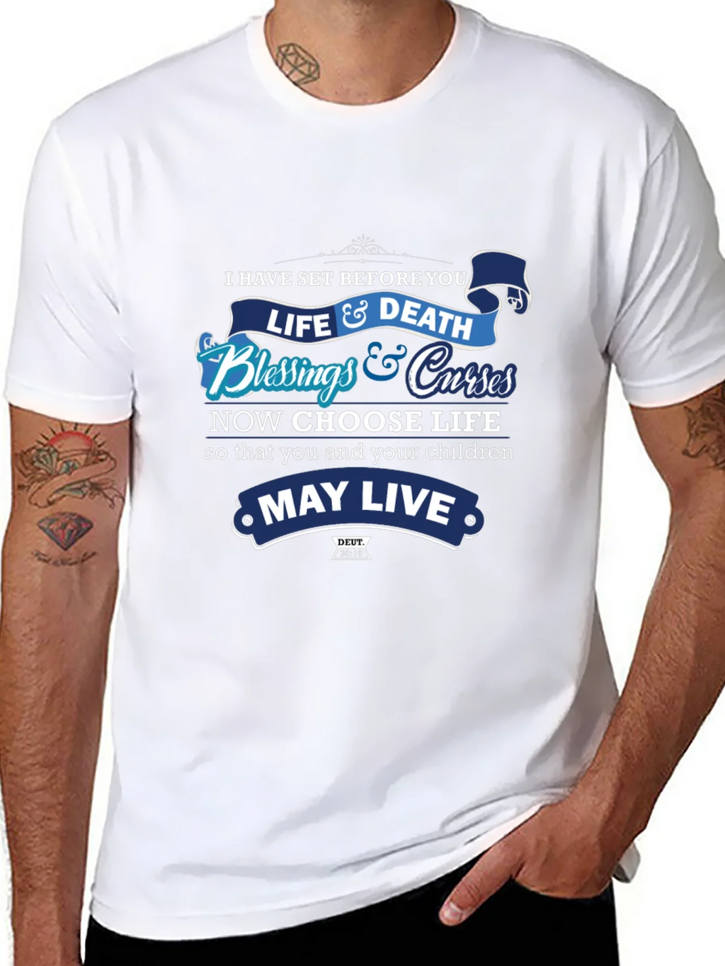 Choose Life T-Shirt: Blessings & Curses Graphic Tee product image 7