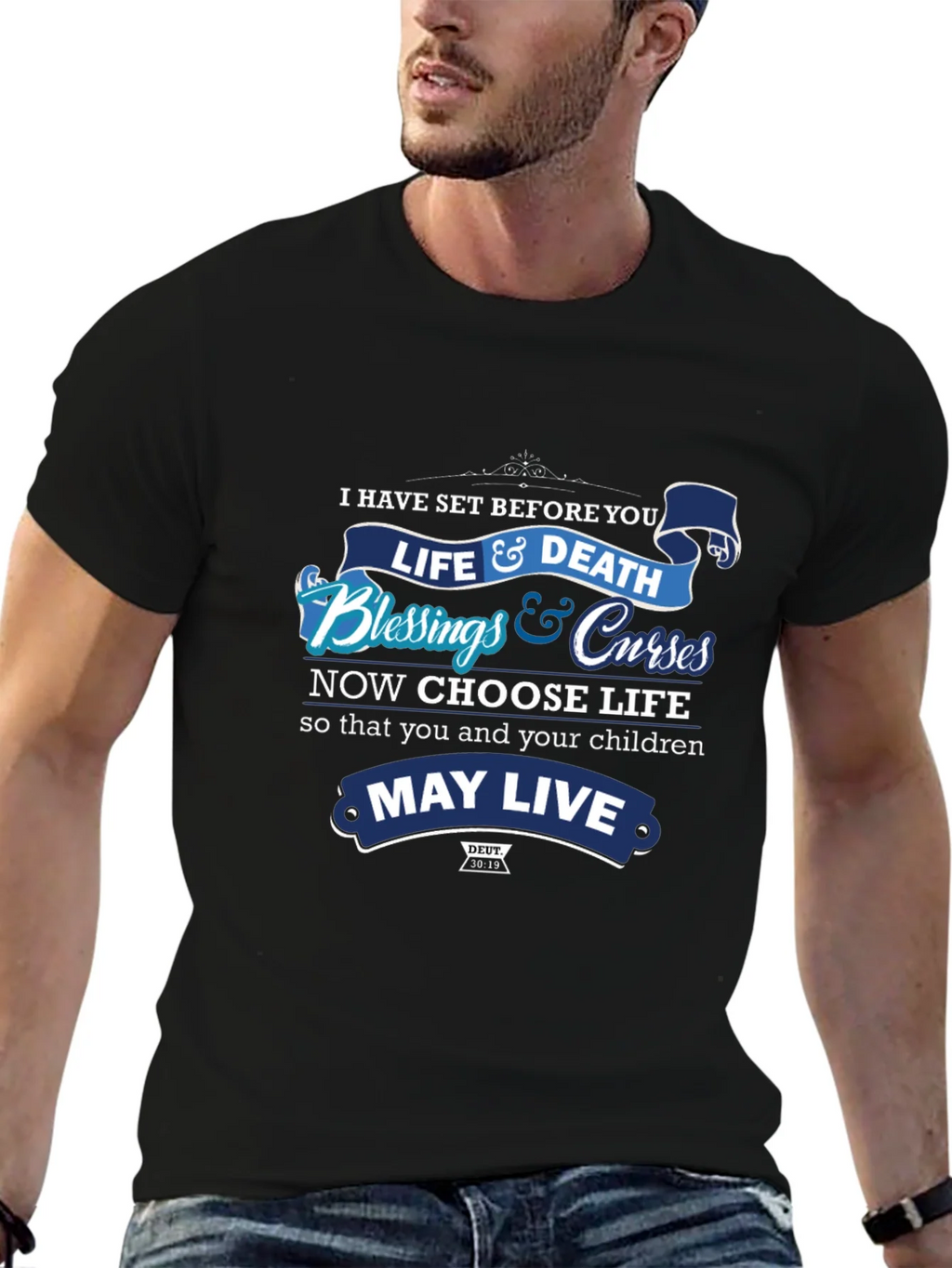 Choose Life T-Shirt: Blessings & Curses Graphic Tee product image 6