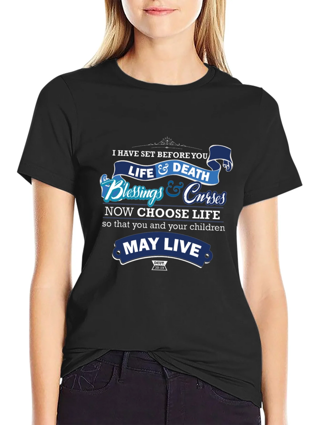 Choose Life T-Shirt: Blessings & Curses Graphic Tee product image 2