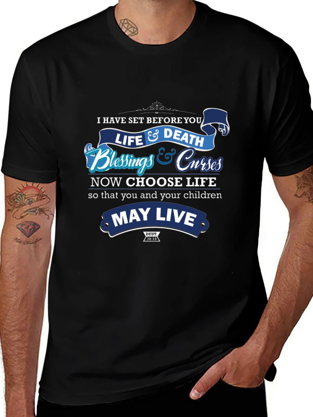 Choose Life T-Shirt: Blessings & Curses Graphic Tee product image 1