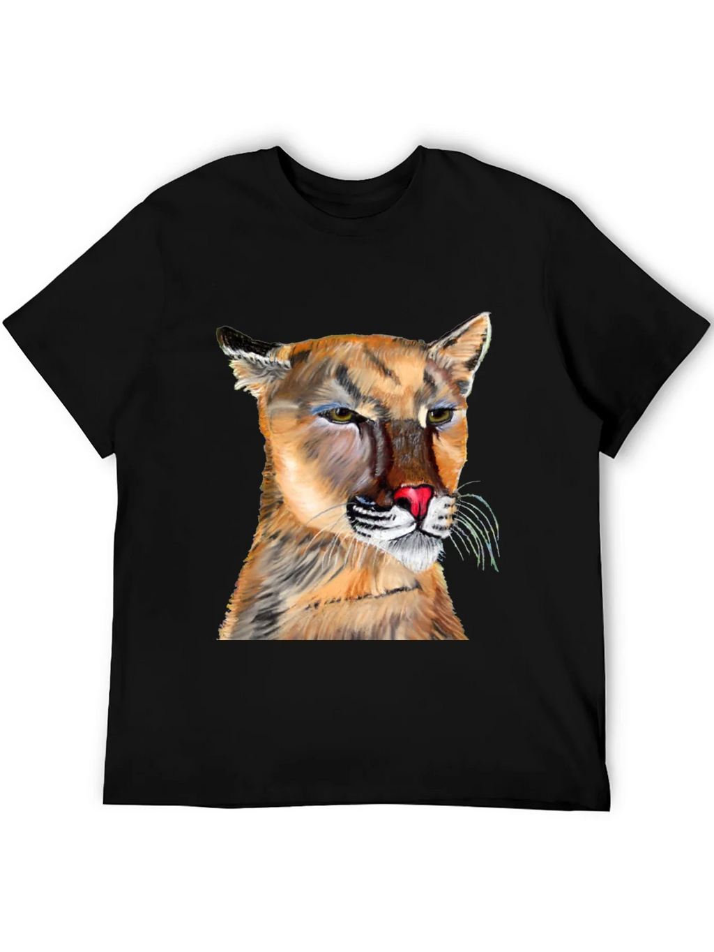Cougar Graphic Tee - Black Crew Neck product image 5