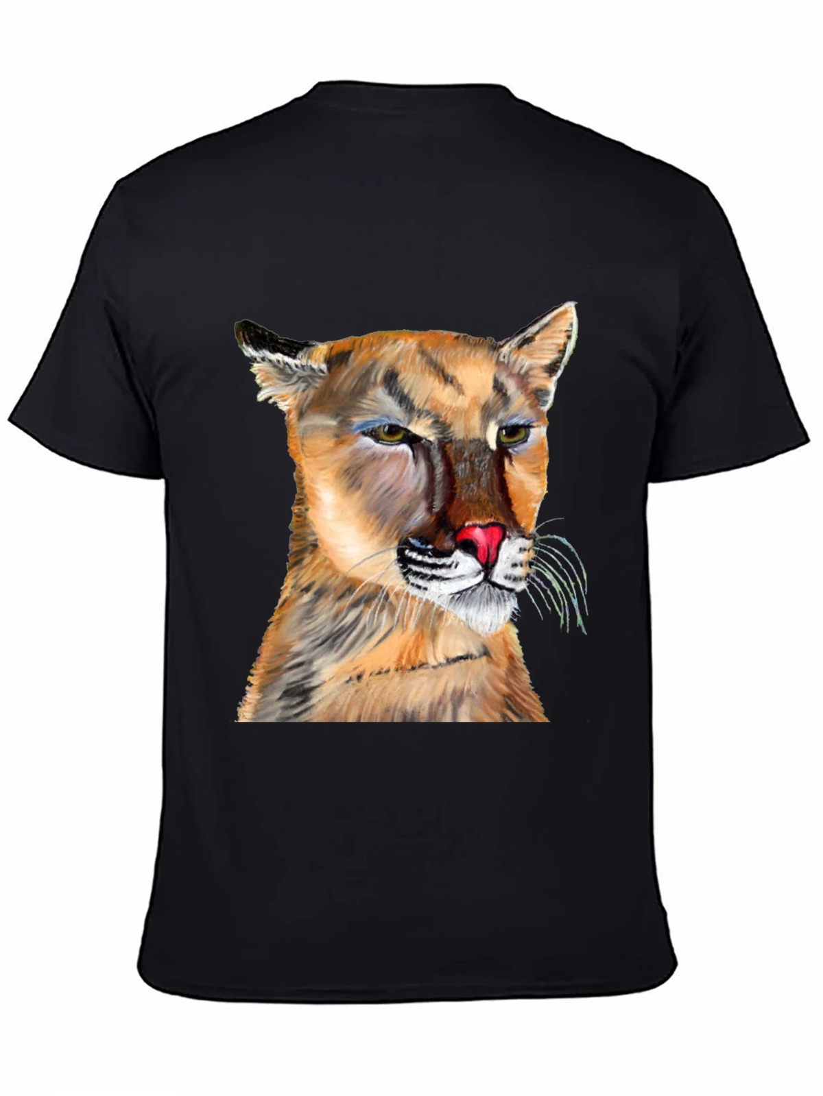 Cougar Graphic Tee - Black Crew Neck product image 4