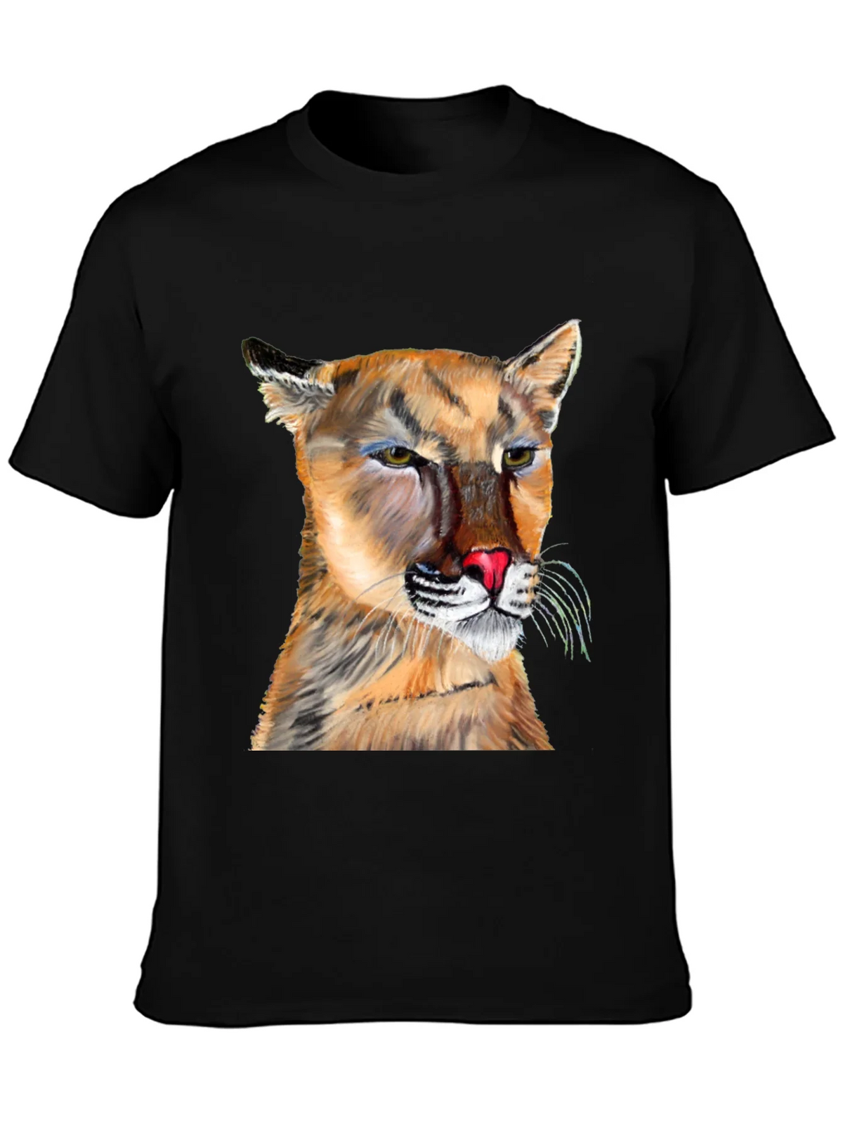Cougar Graphic Tee - Black Crew Neck product image 3