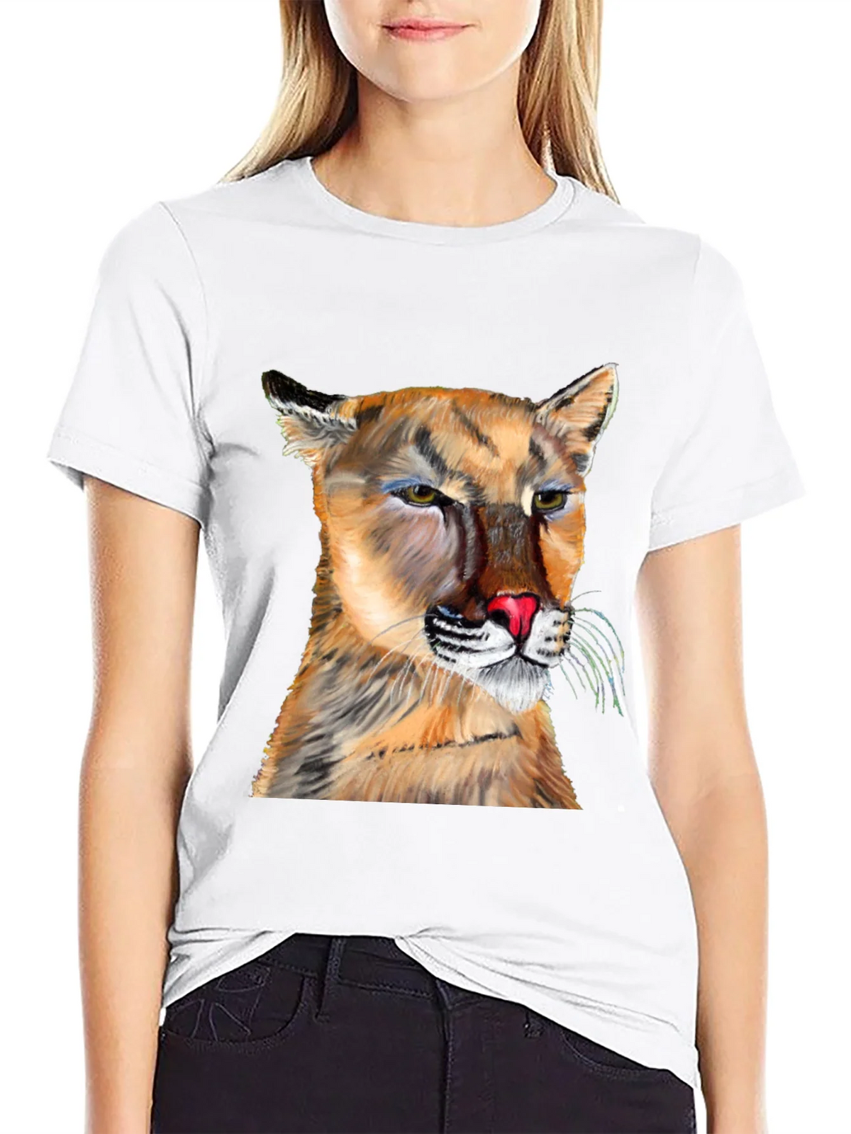 Cougar Graphic Tee - Black Crew Neck product image 8
