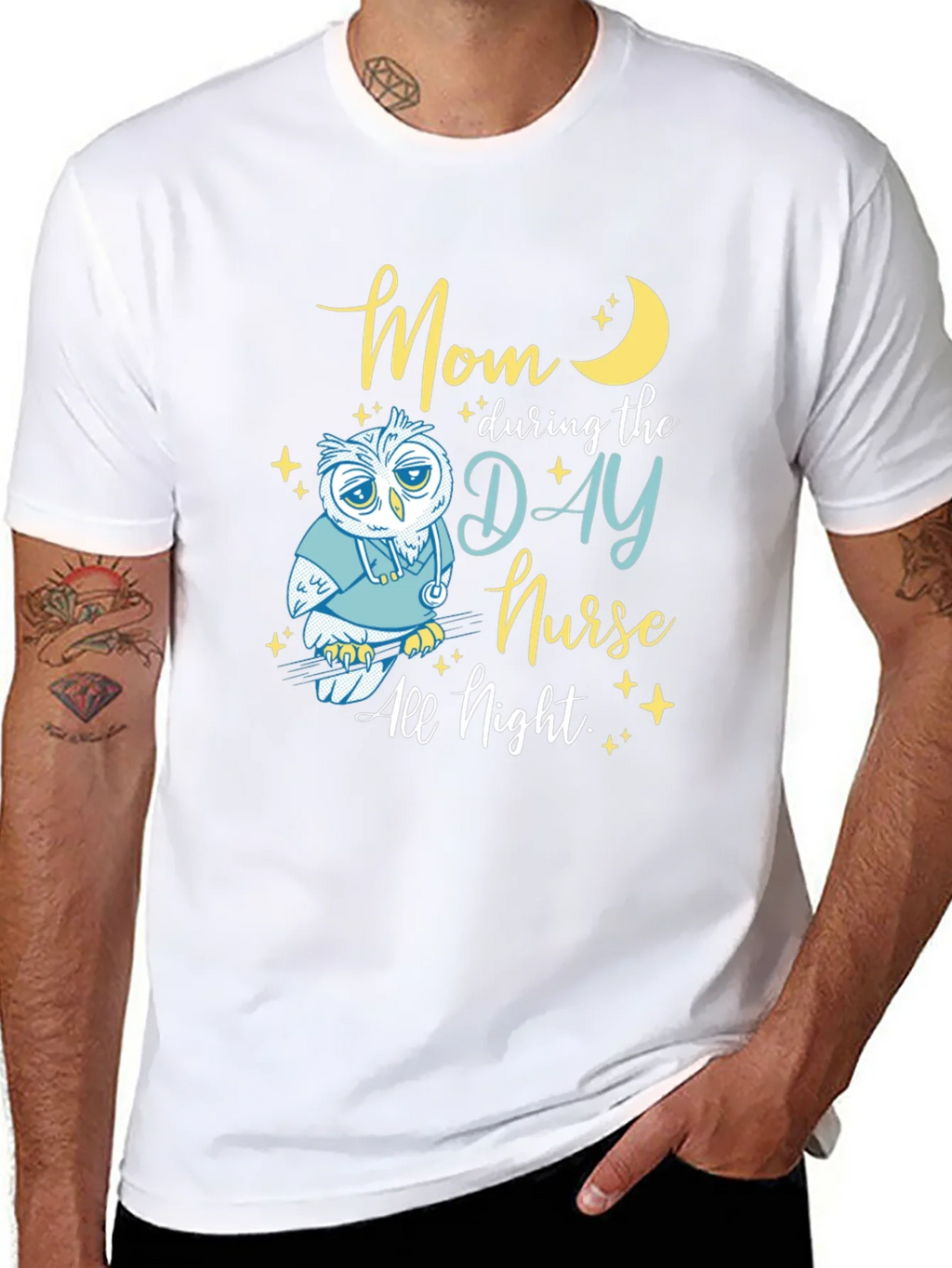 Mom Day Nurse Night Owl T-Shirt - Soft Cotton Blend product image 6