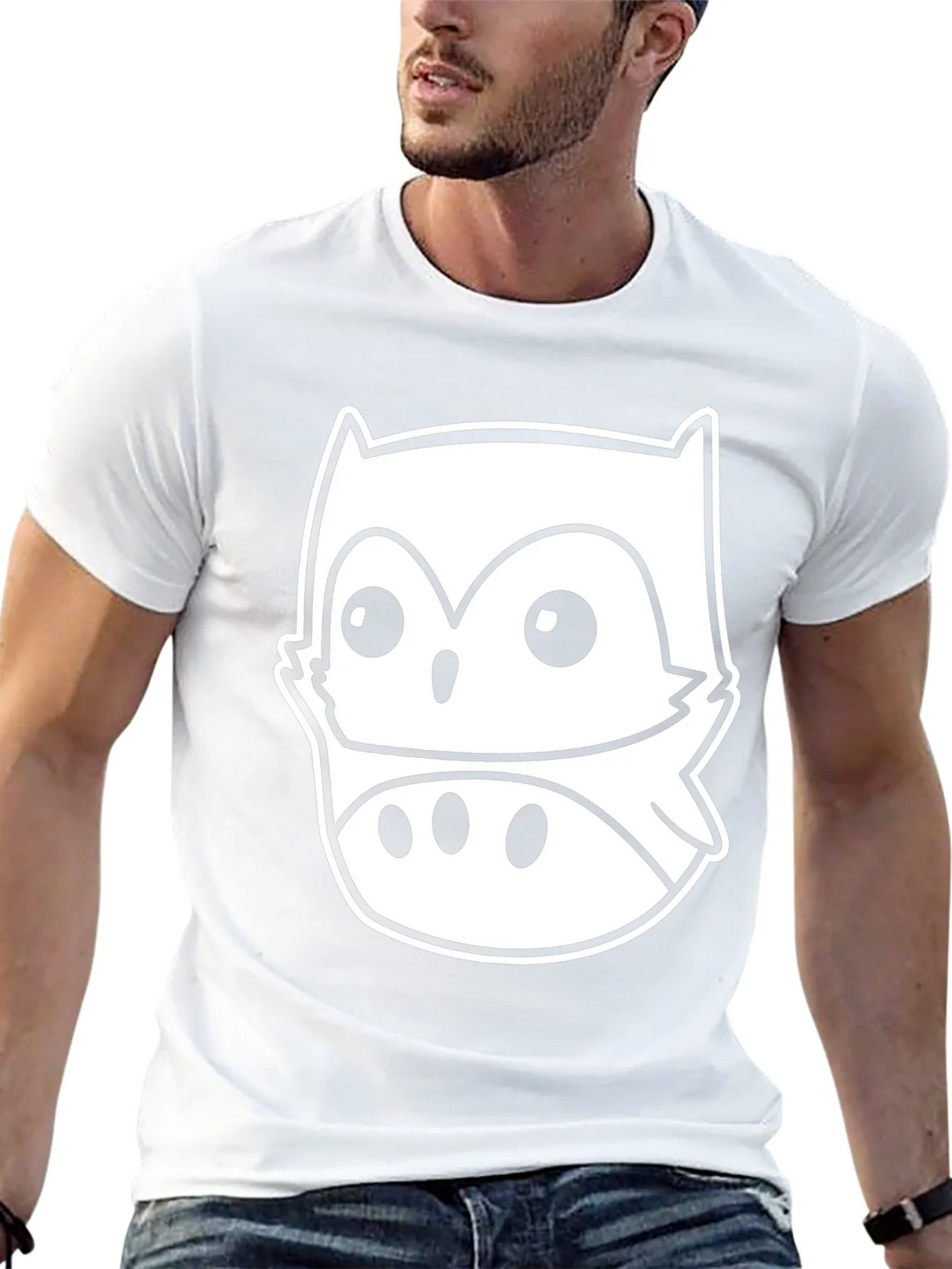 Owl Graphic Black T-Shirt - Mens Short Sleeve Crew Neck Tee product image 12