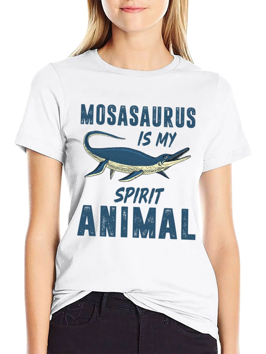 Mosasaurus Spirit Animal Graphic Tee - Black product image 8