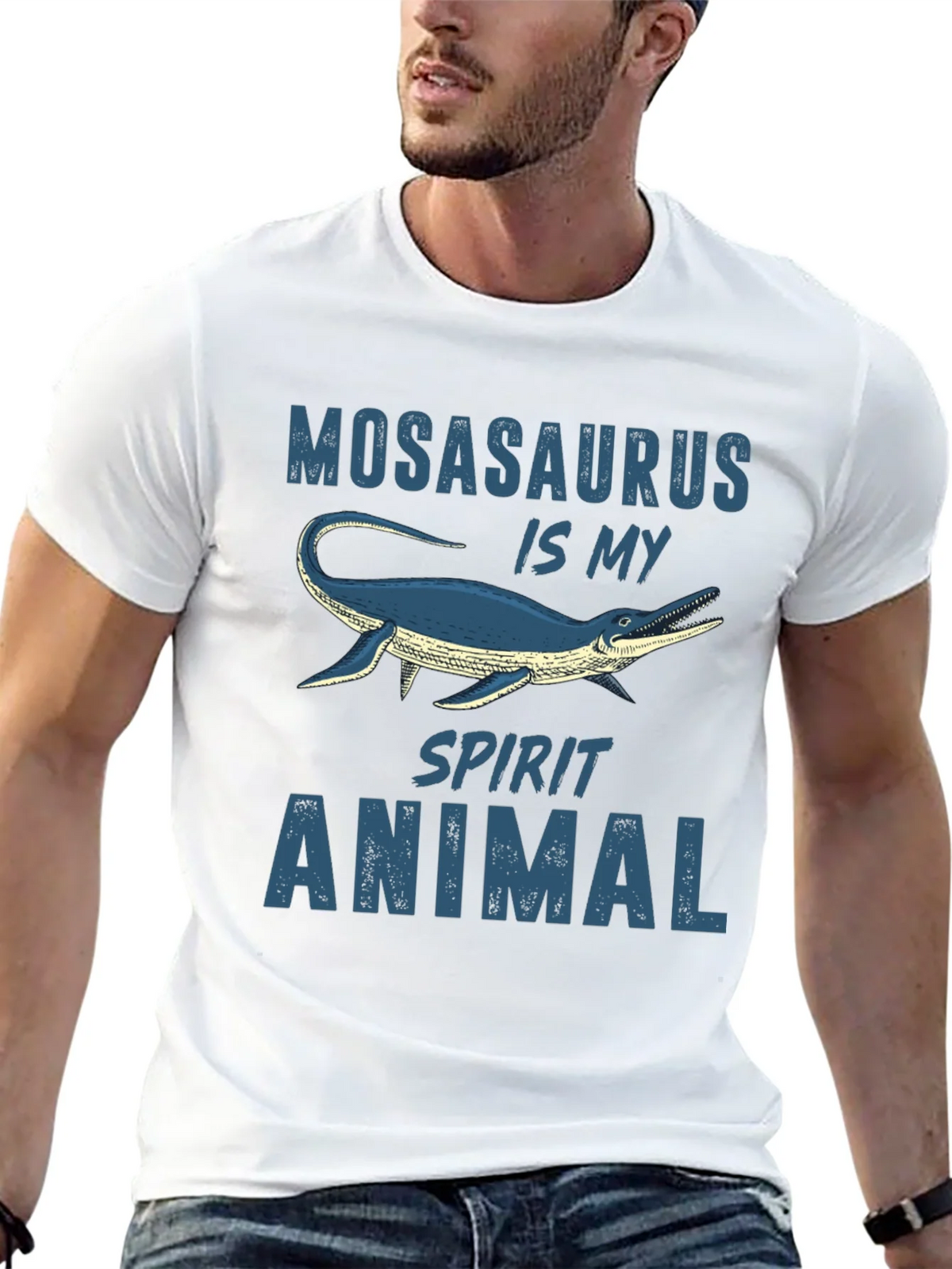 Mosasaurus Spirit Animal Graphic Tee - Black product image 12