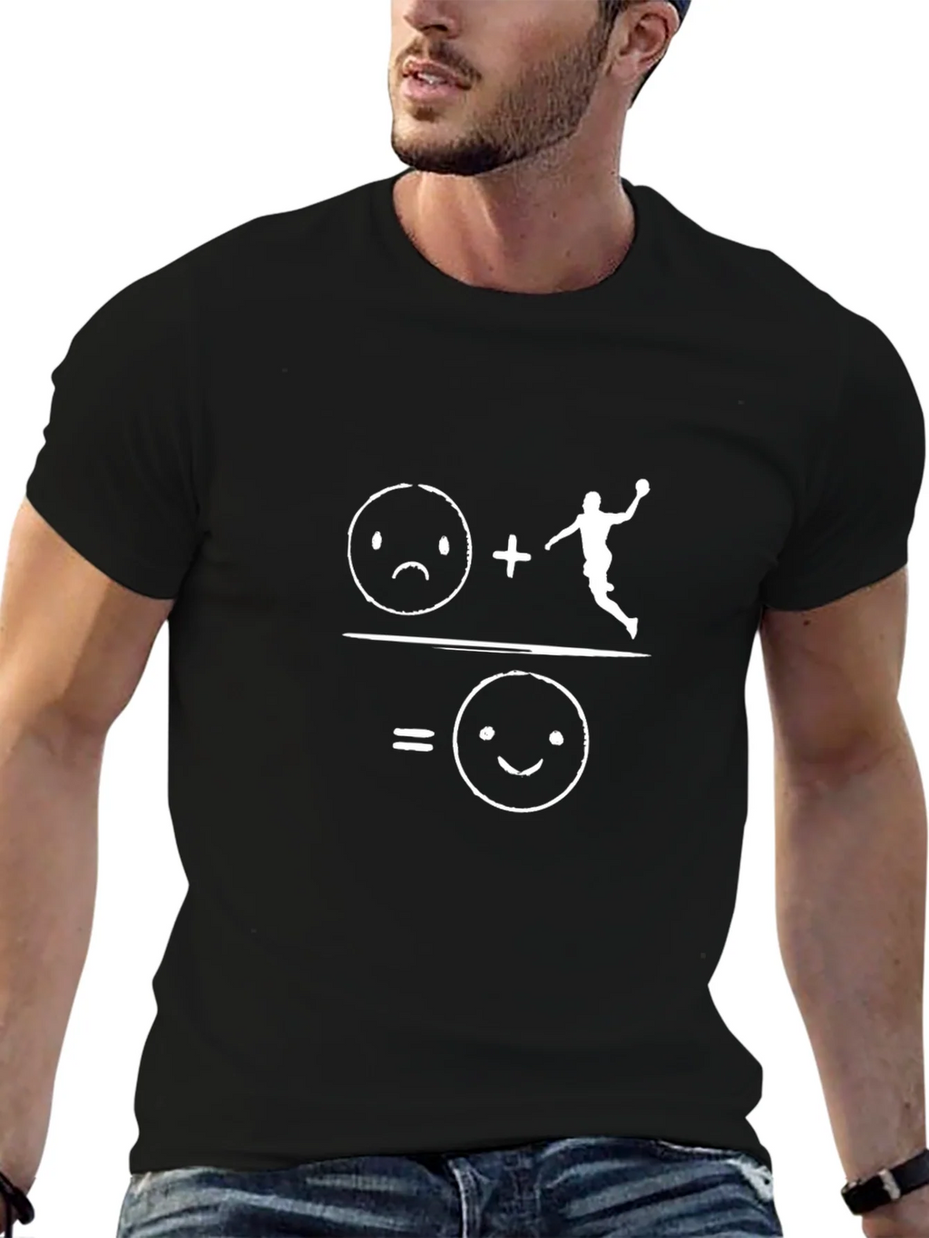 Handball Equation Black T-Shirt product image 6