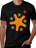 Funky Splatter Star Graphic Tee - Casual Style product image 1