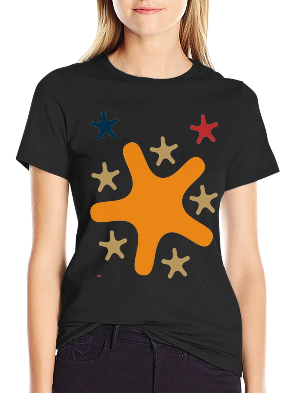 Funky Splatter Star Graphic Tee - Casual Style product image 2