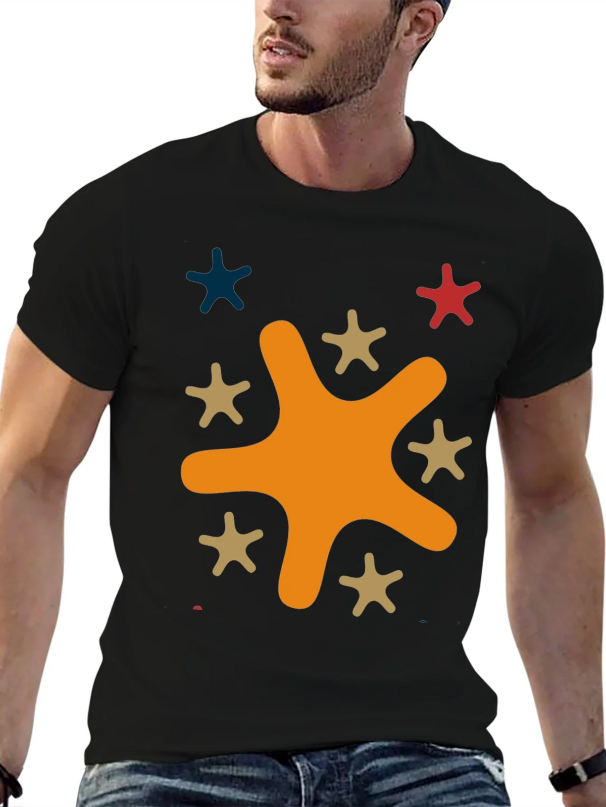Funky Splatter Star Graphic Tee - Casual Style product image 6