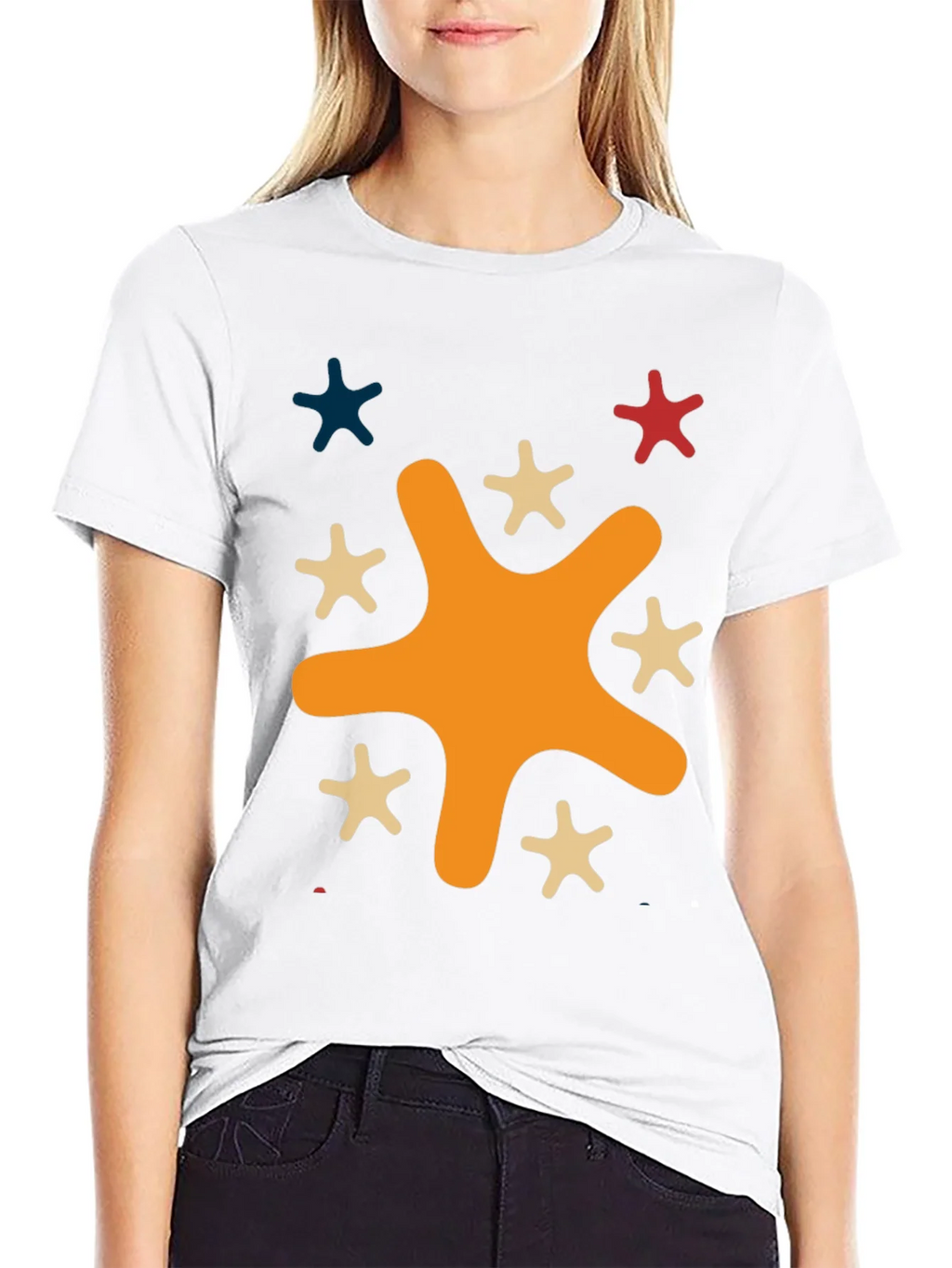 Funky Splatter Star Graphic Tee - Casual Style product image 7