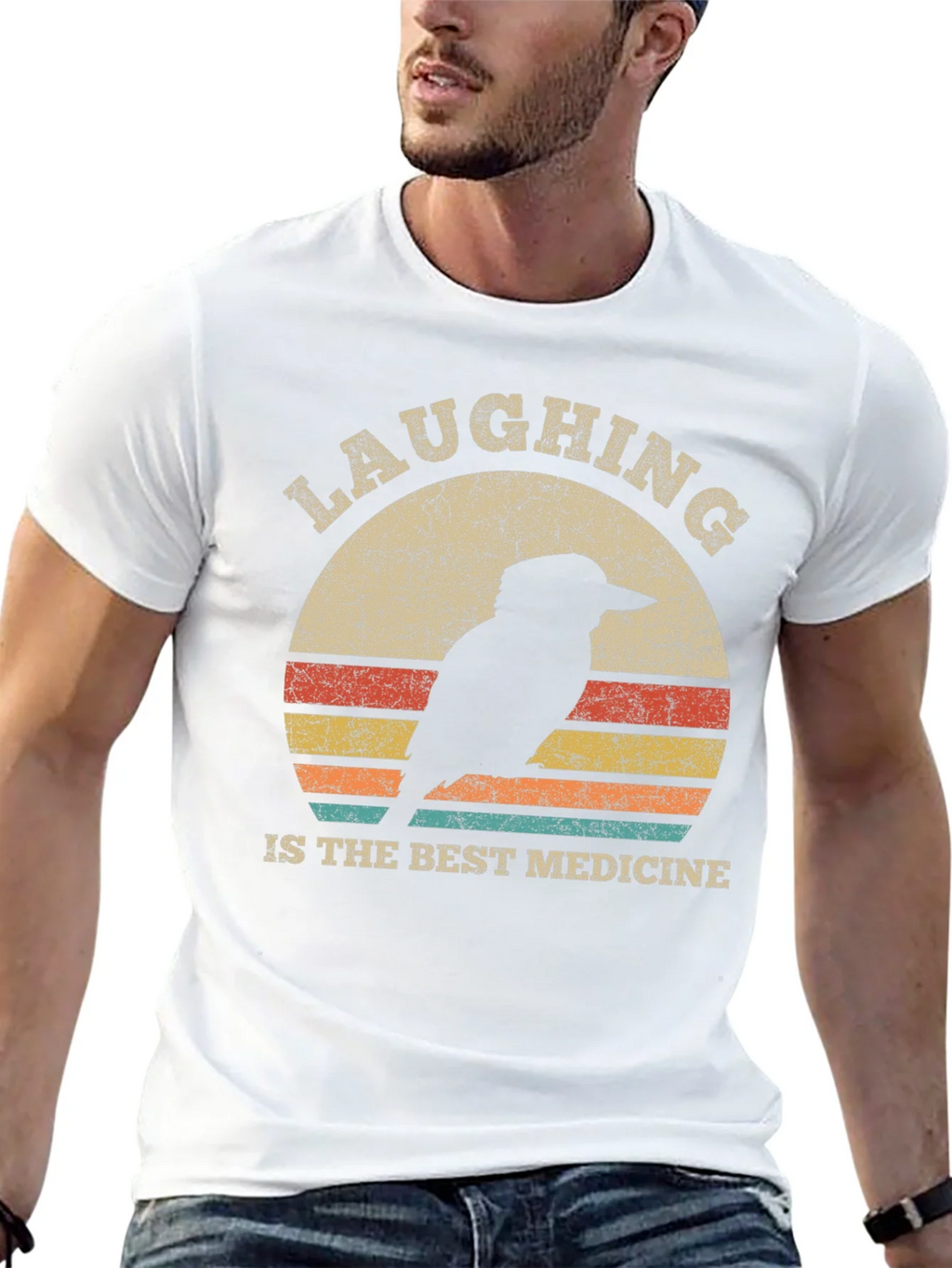 Laughing Bird Retro Graphic Tee - Unisex Cotton T-Shirt product image 10