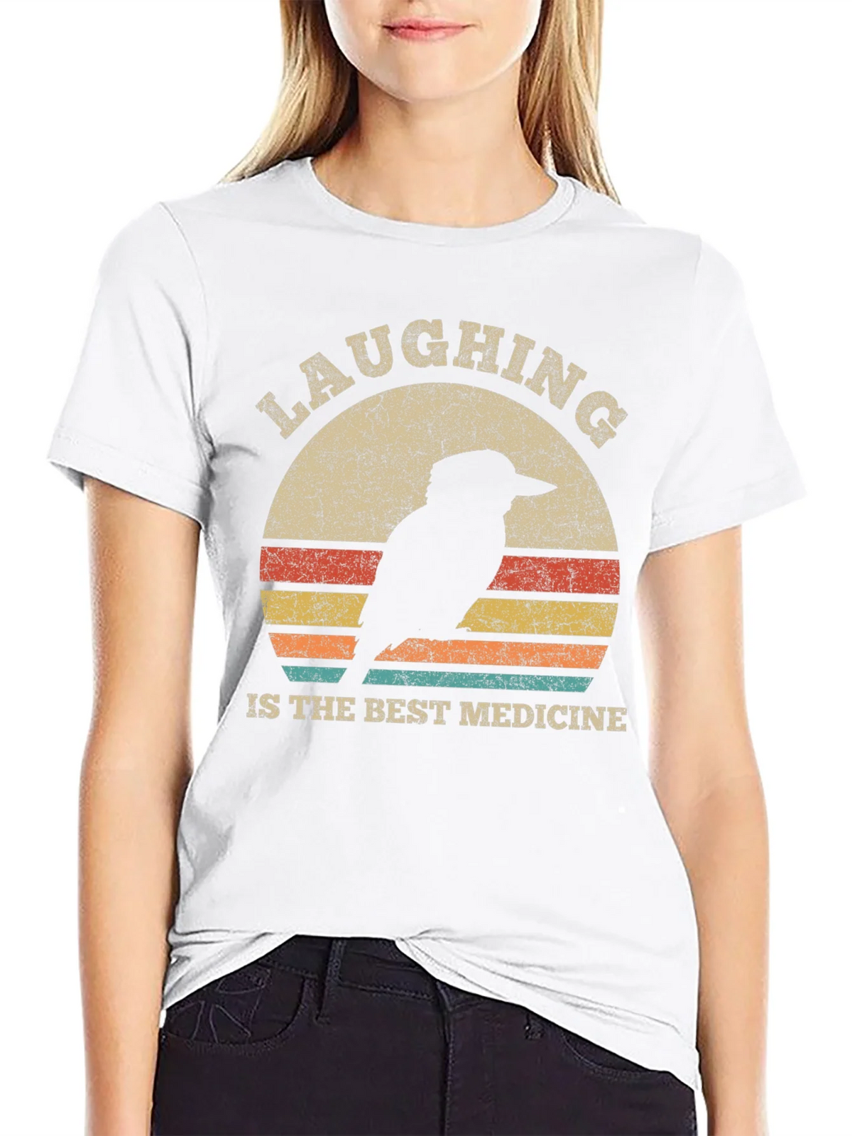 Laughing Bird Retro Graphic Tee - Unisex Cotton T-Shirt product image 6