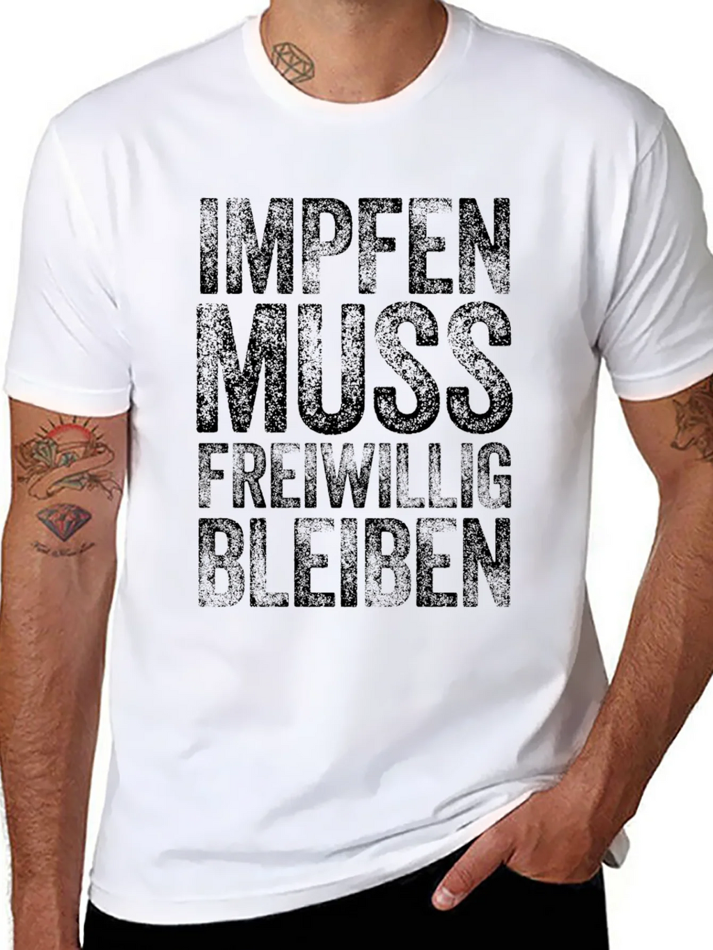 Impfem Muss Freiwillig Black T-Shirt product image 5