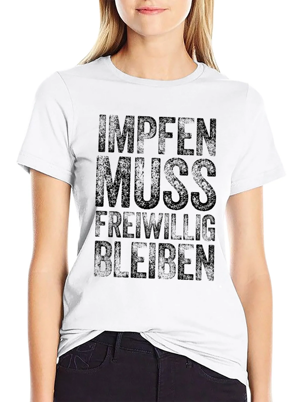 Impfem Muss Freiwillig Black T-Shirt product image 6