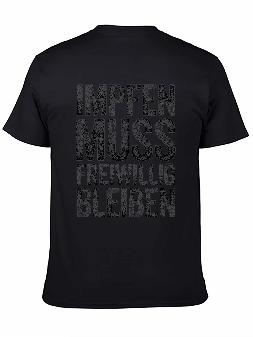 Impfem Muss Freiwillig Black T-Shirt product image 2