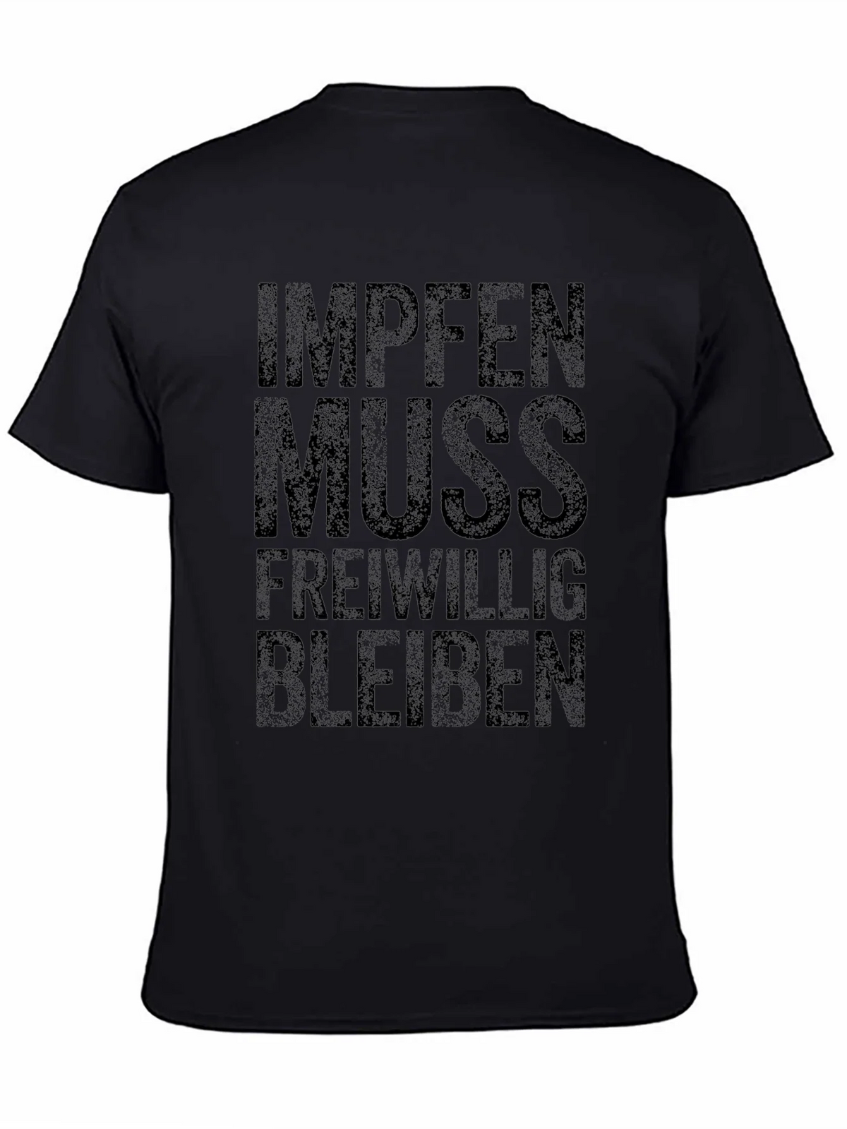 Impfem Muss Freiwillig Black T-Shirt product image 2