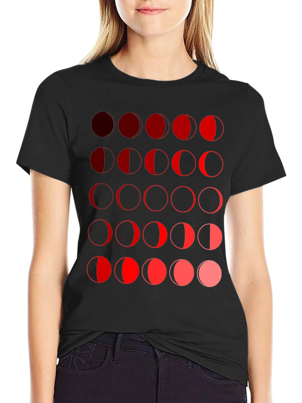 Moon Phase Graphic Tee - Black Unisex T-Shirt product image 2