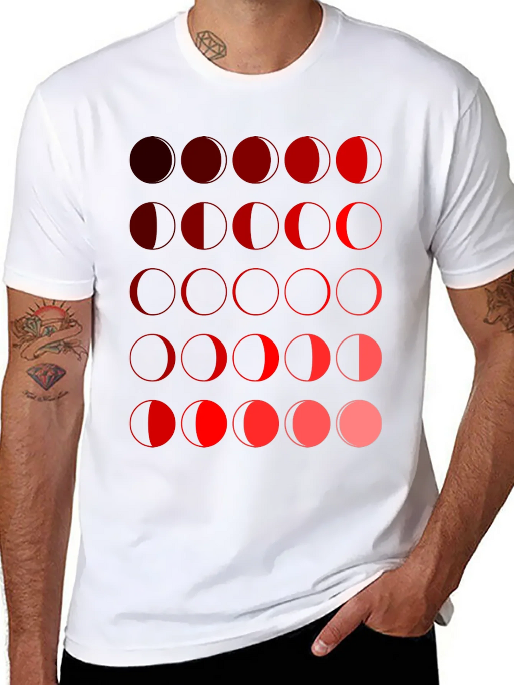 Moon Phase Graphic Tee - Black Unisex T-Shirt product image 7