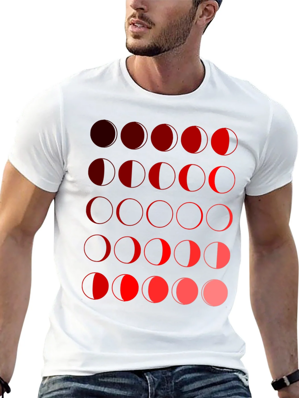 Moon Phase Graphic Tee - Black Unisex T-Shirt product image 12