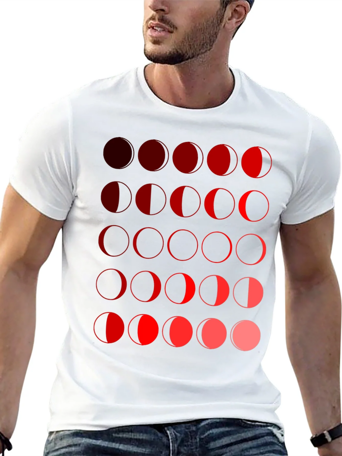 Moon Phase Graphic Tee - Black Unisex T-Shirt product image 12