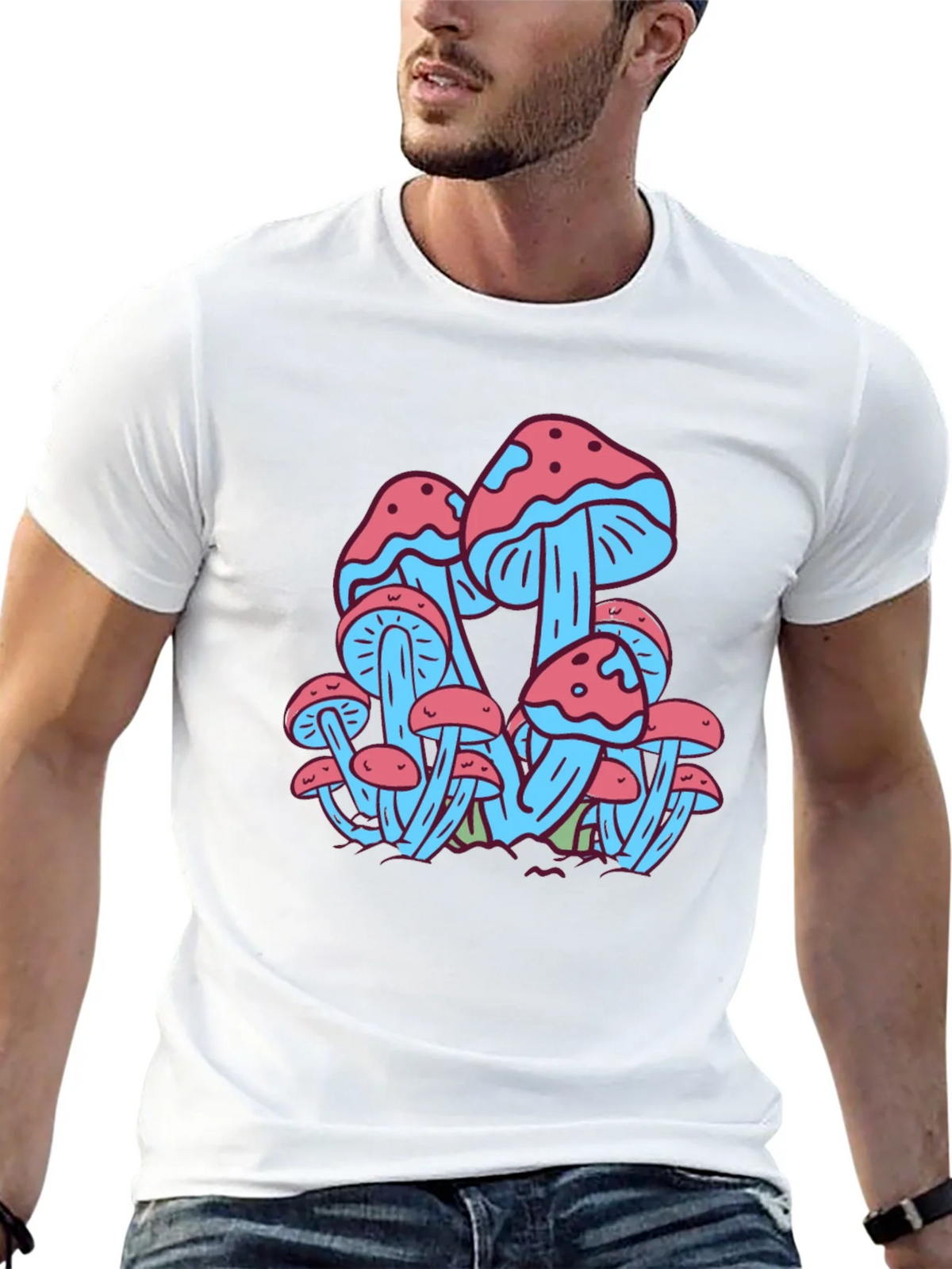 Mushroom Print Tee - Funky Graphic T-Shirt product image 11