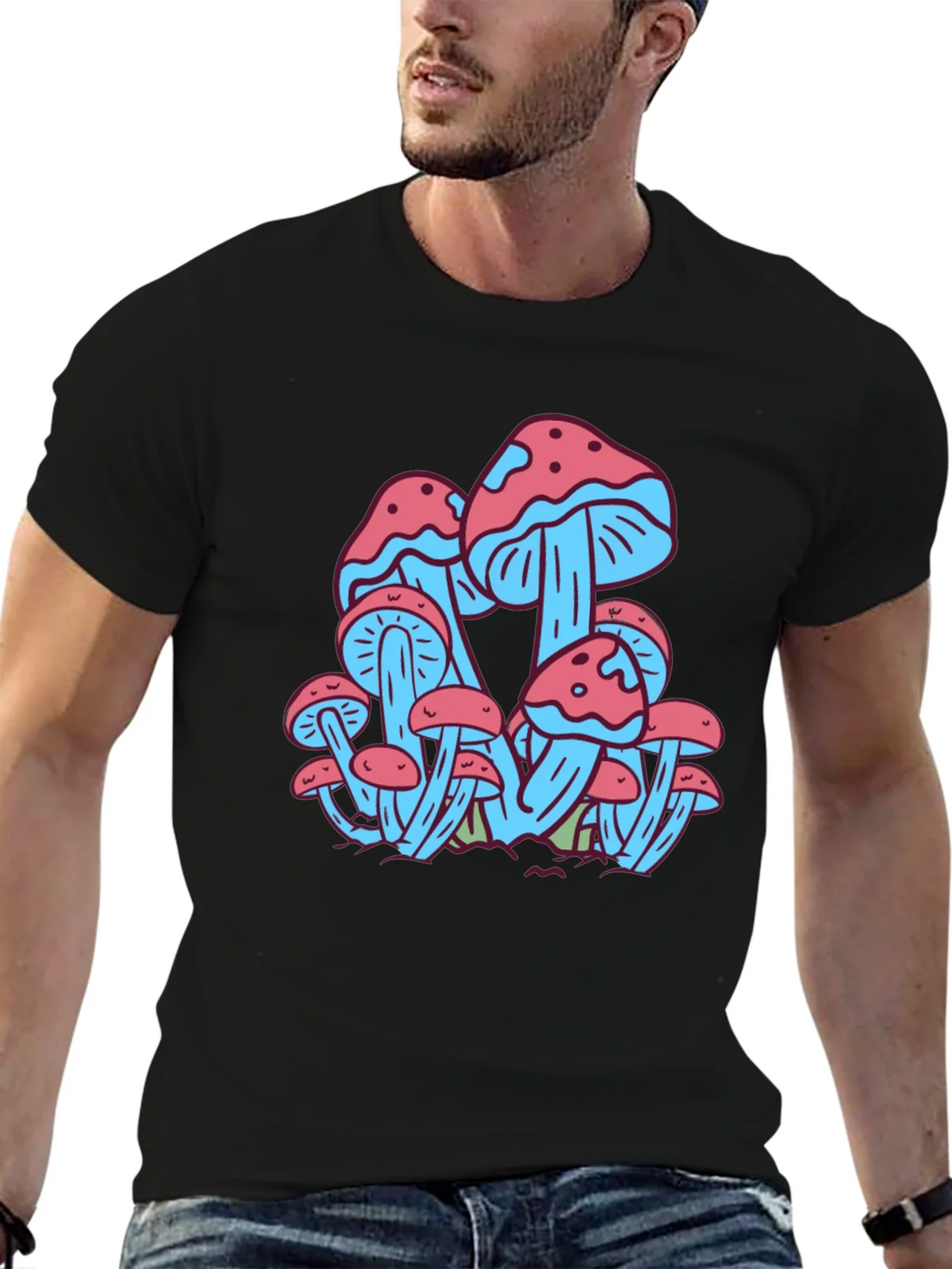 Mushroom Print Tee - Funky Graphic T-Shirt product image 6