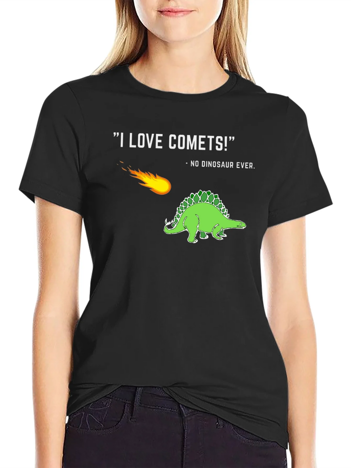 Comet & Dinosaur Graphic T-Shirt product image 1