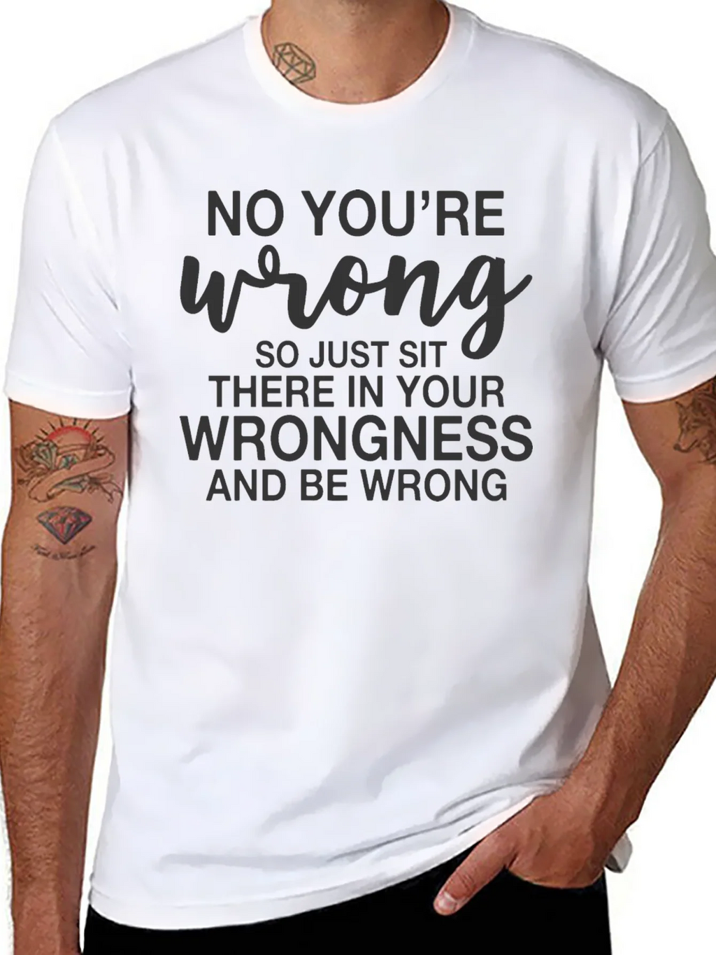 No Youre Wrong Graphic Tee - Black product image 5