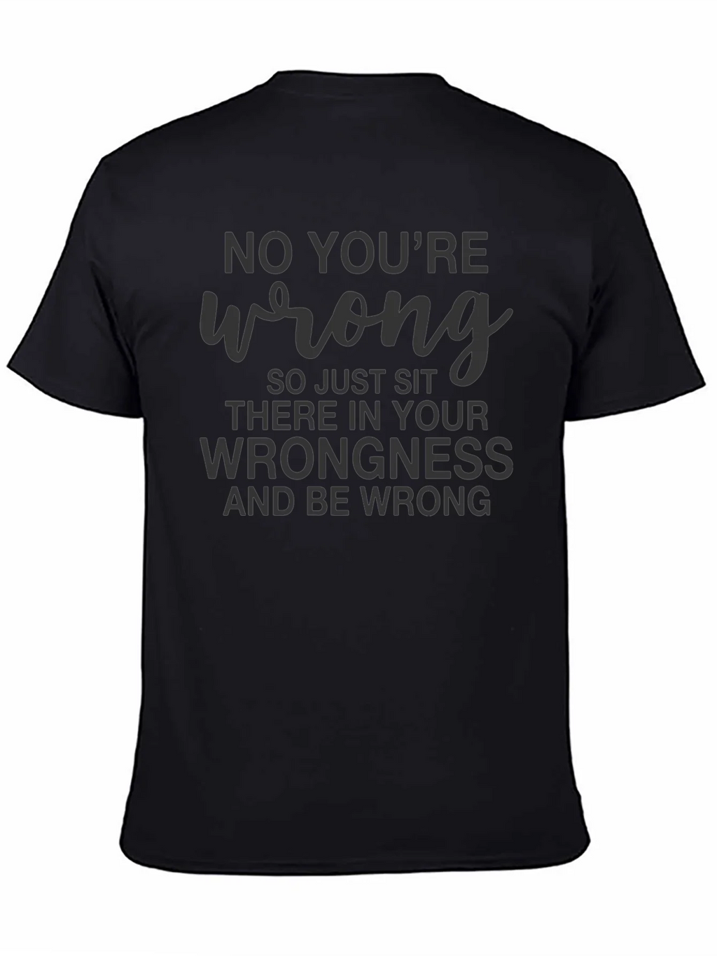 No Youre Wrong Graphic Tee - Black product image 3