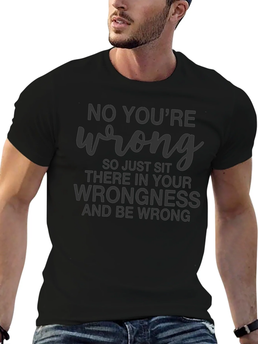 No Youre Wrong Graphic Tee - Black product image 4