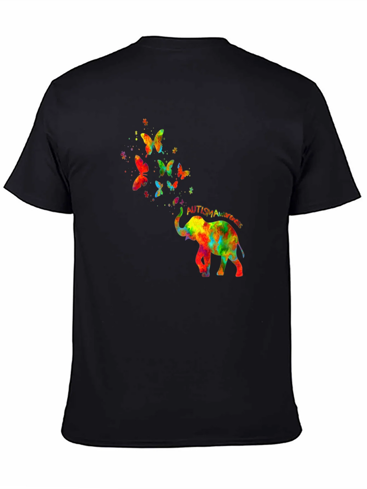 Autism Awareness Elephant Butterfly T-Shirt product image 3