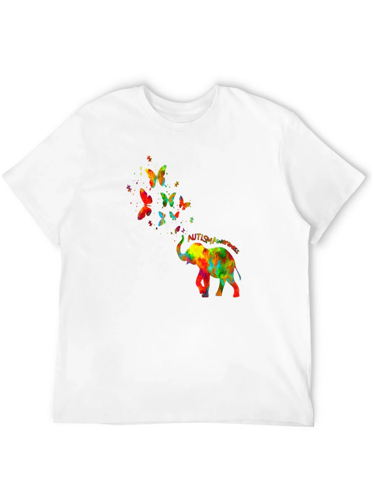 Autism Awareness Elephant Butterfly T-Shirt product image 7
