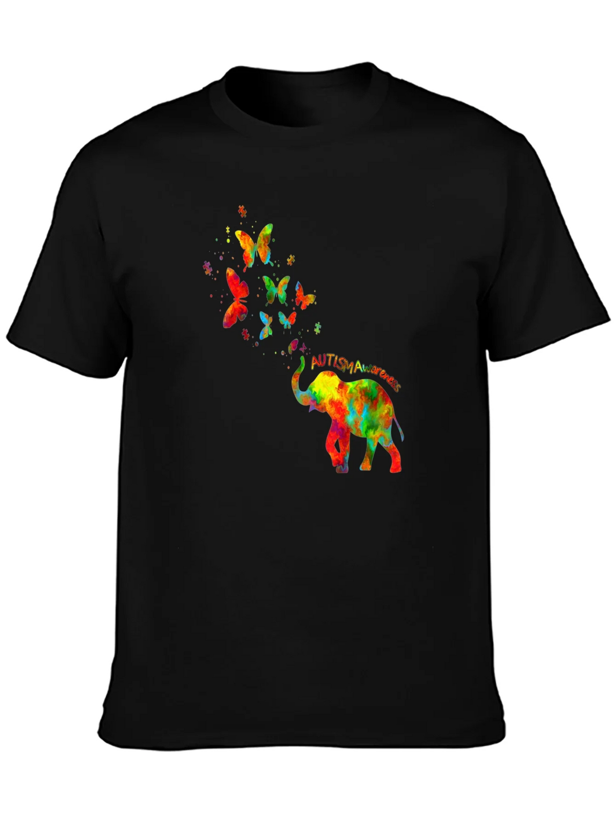 Autism Awareness Elephant Butterfly T-Shirt product image 2