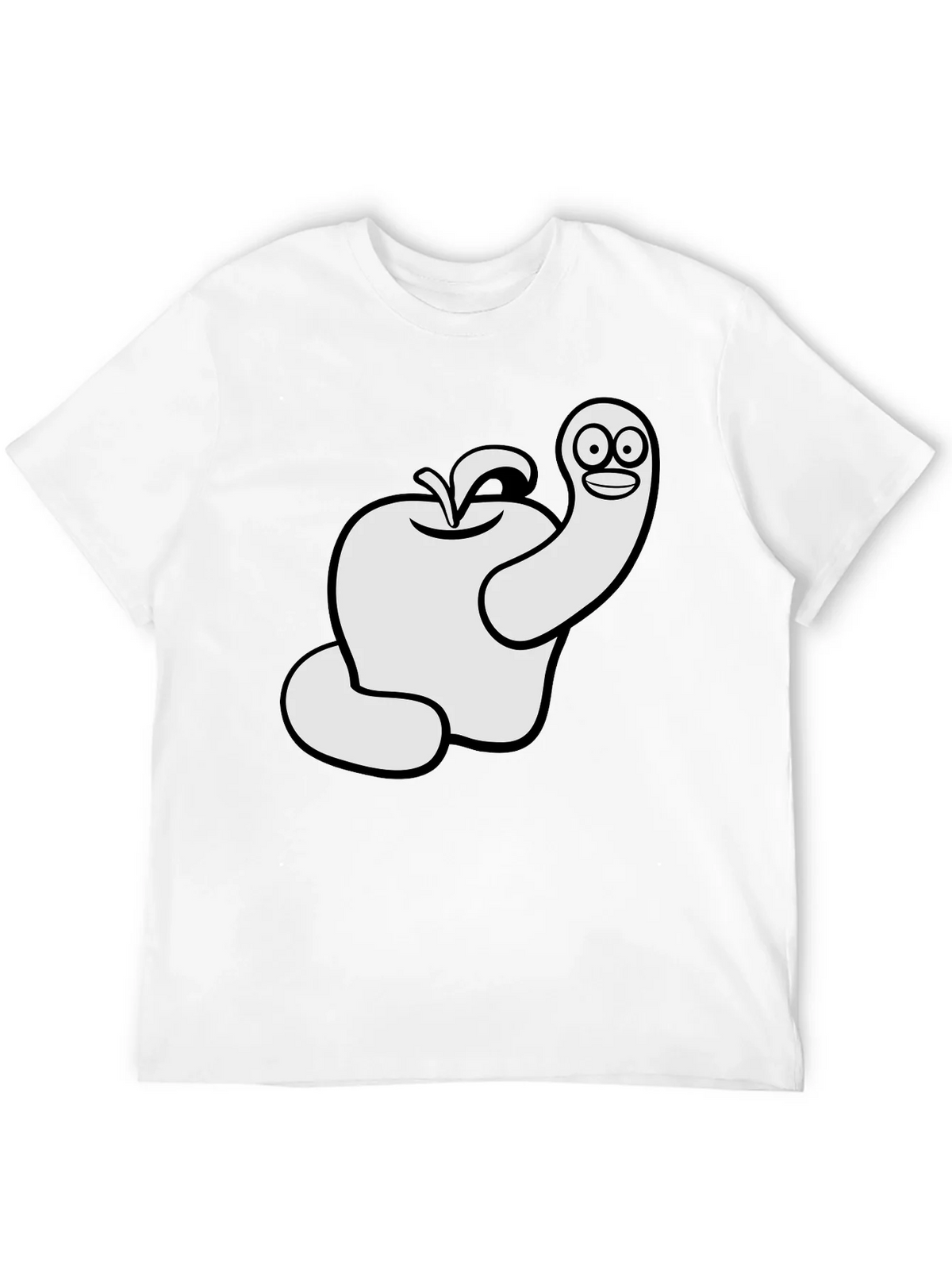 Worm Apple Graphic T-Shirt product image 6