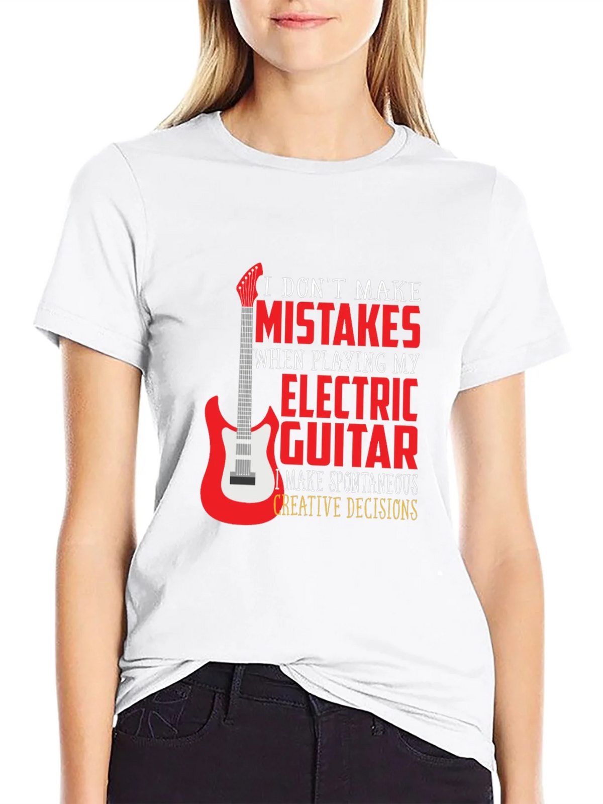 Electric Guitar Player Black Graphic T-Shirt product image 8
