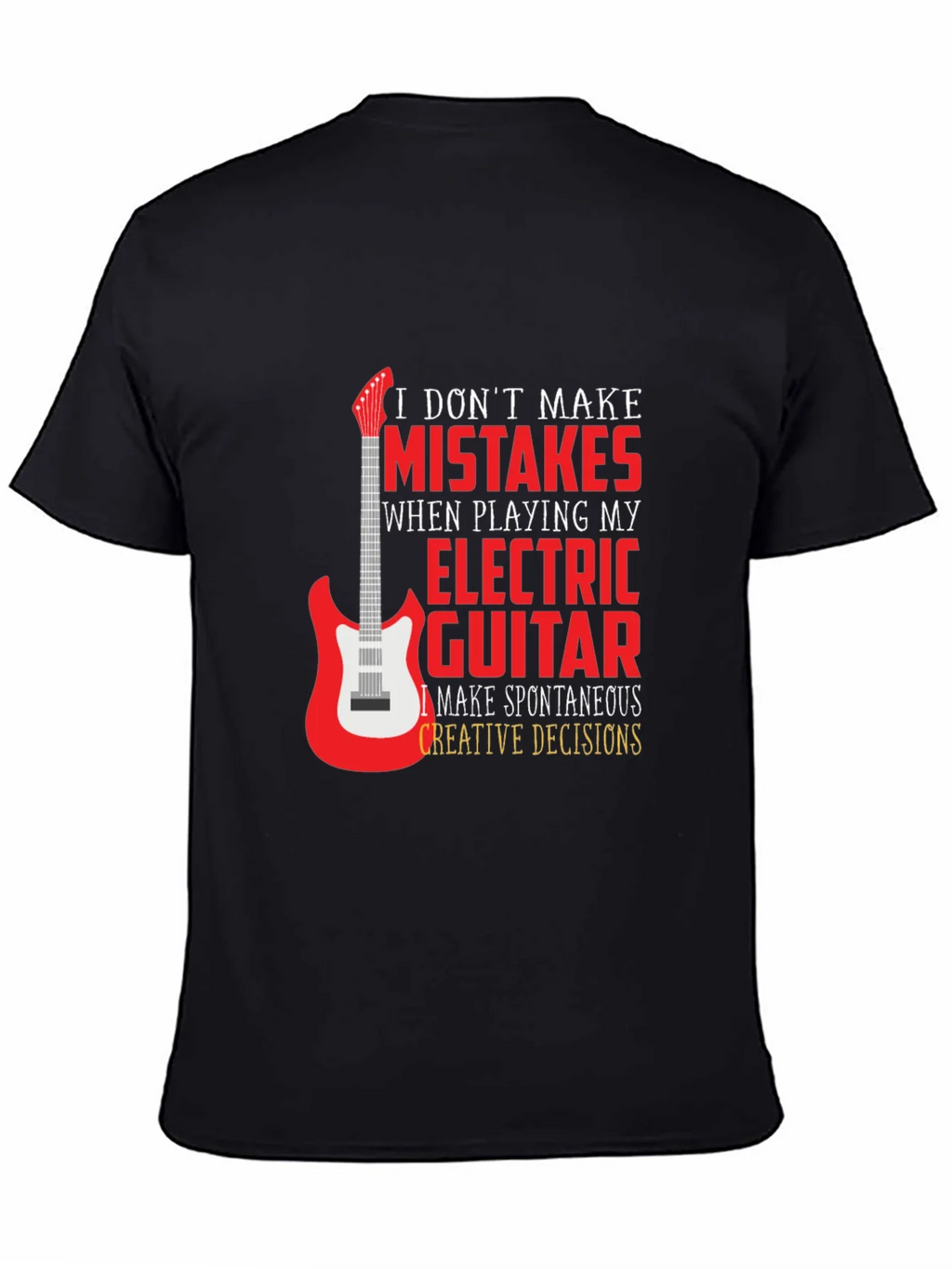 Electric Guitar Player Black Graphic T-Shirt product image 4