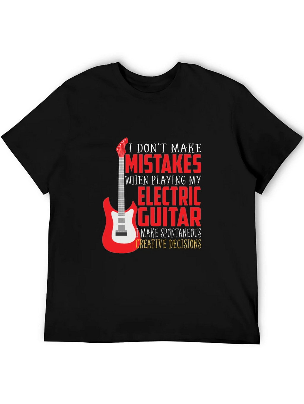 Electric Guitar Player Black Graphic T-Shirt product image 5