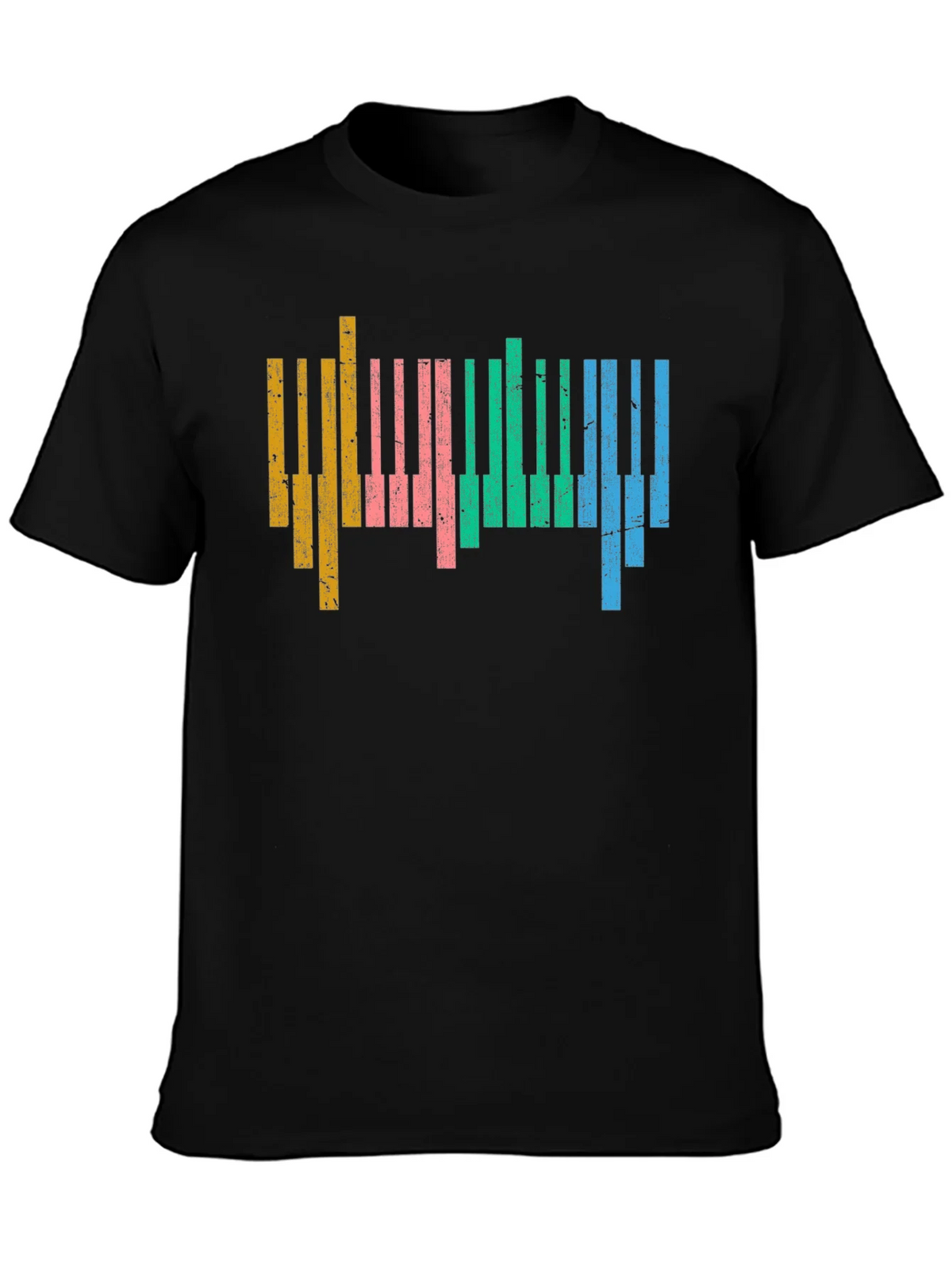 Colorful Piano Keys Graphic Tee product image 3