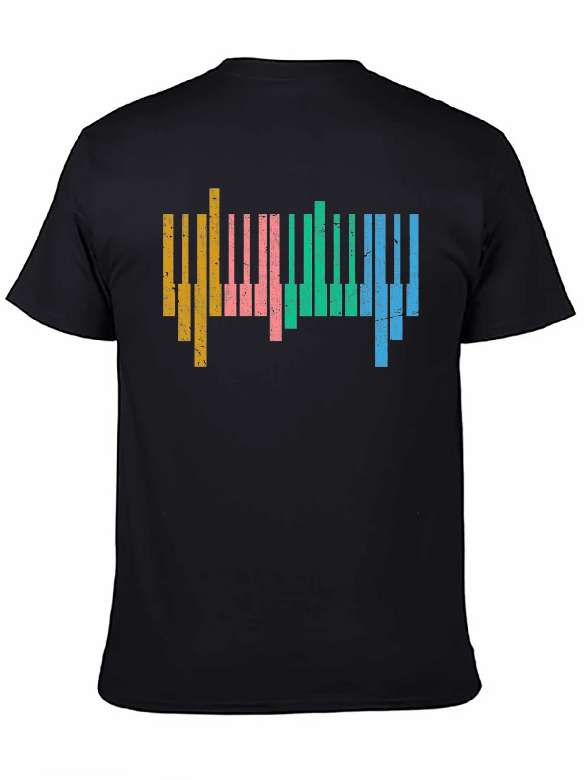 Colorful Piano Keys Graphic Tee product image 4