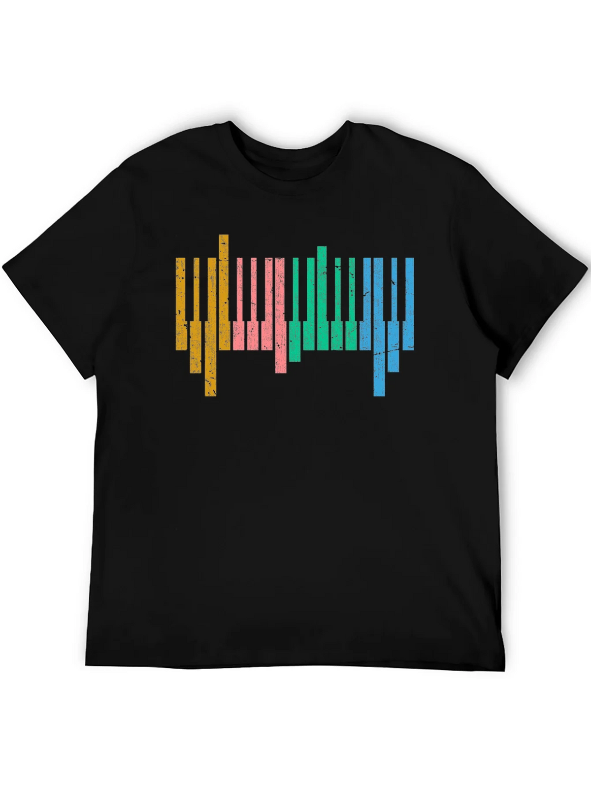 Colorful Piano Keys Graphic Tee product image 5
