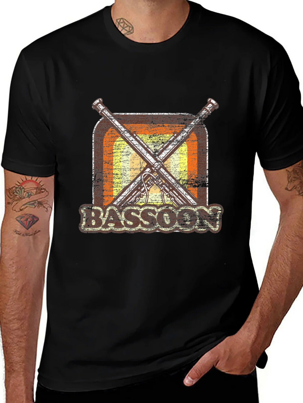 Retro Bassoon T-Shirt - Music Lover Gift product image 1