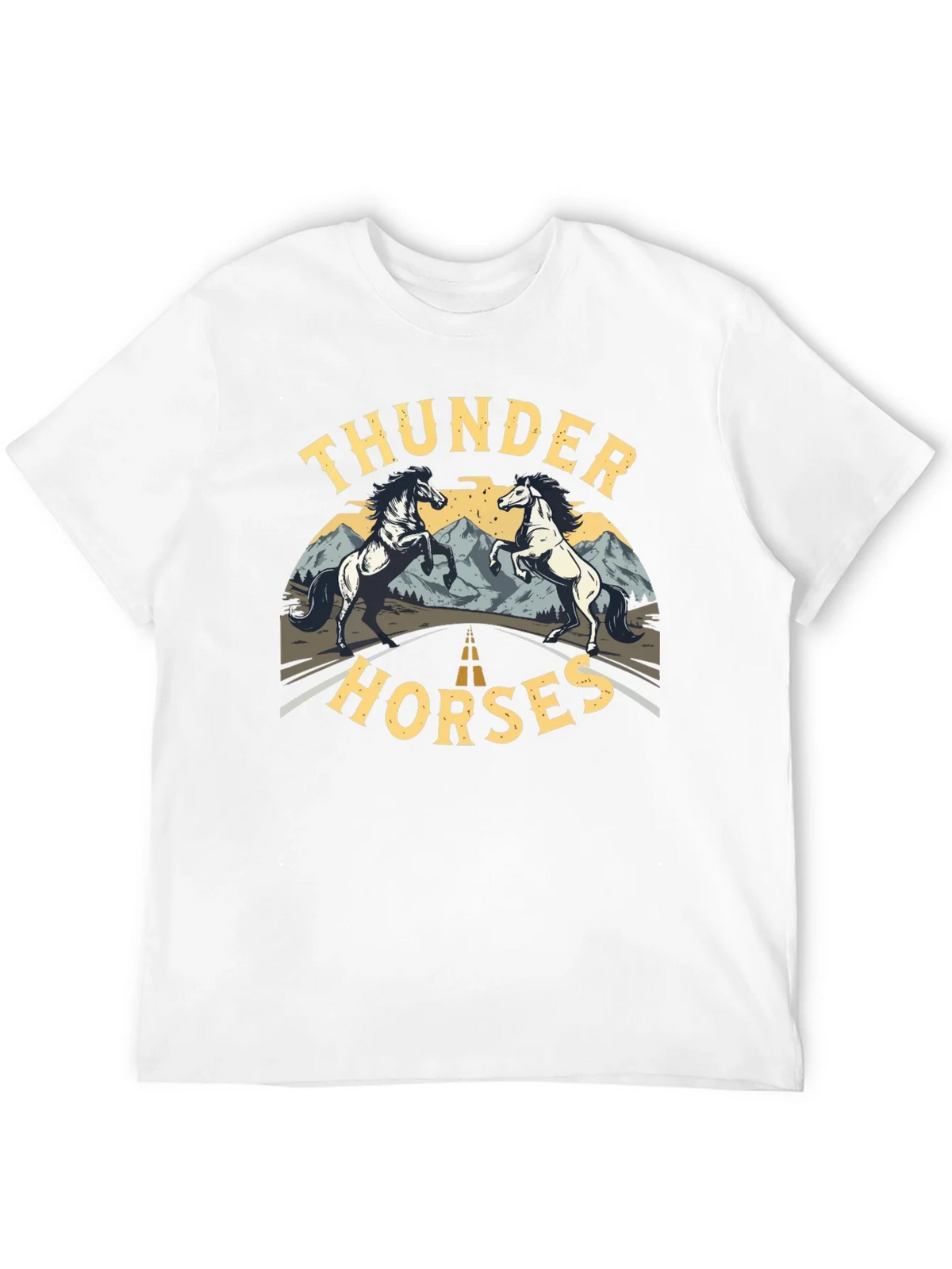 Thunder Horses Black Graphic T-Shirt product image 6