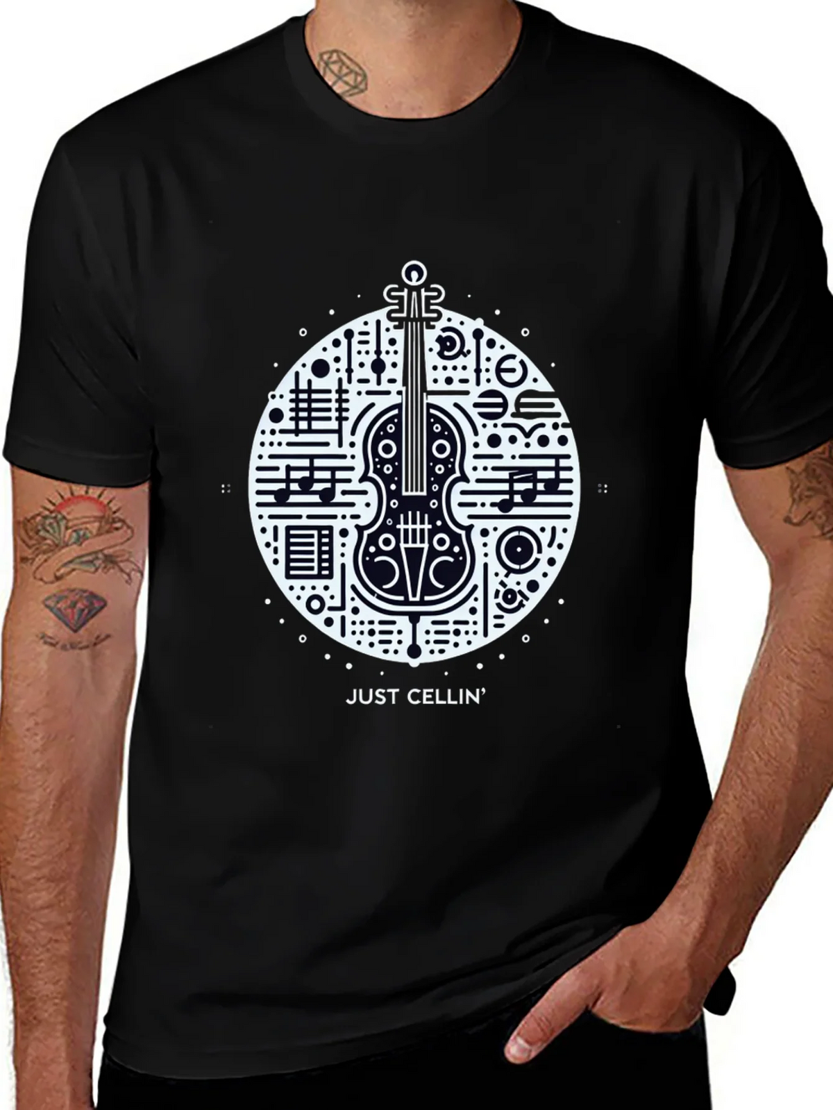 Musical Cello Graphic Tee - Just Cellin product image 1